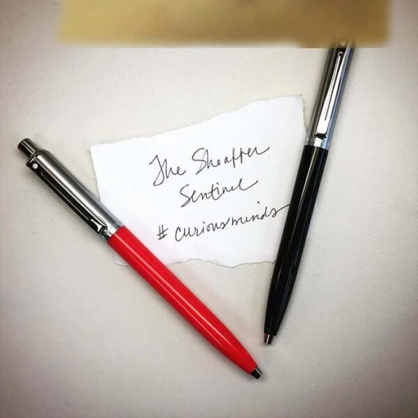 Sheaffer® Sentinel Black and Chrome Ballpoint Pen With Chrome Trims - Image 4