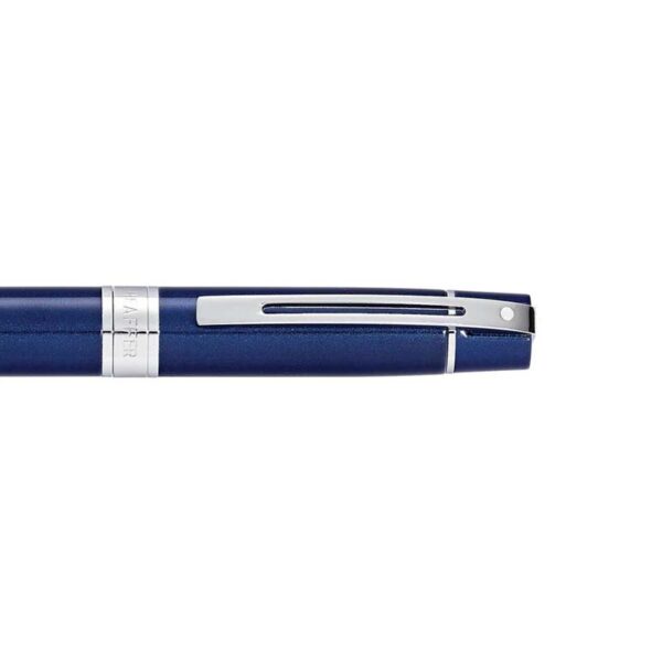 Sheaffer® 300 Glossy Blue with Chrome Trims Ballpoint Pen - Image 3