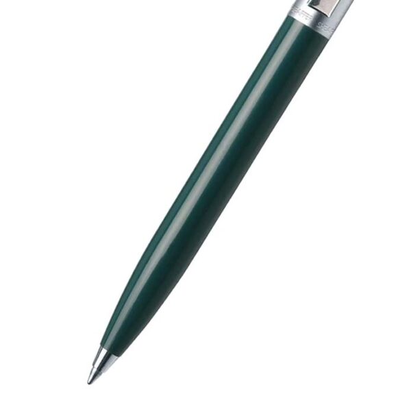 Sheaffer® Sentinel Dark Green and Chrome Ballpoint Pen With Chrome Trims - Image 4