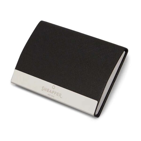 Matte Black 100 Ballpoint Pen with Chrome Trims and Business Card Holder - Image 4