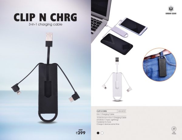 CLIP N CHRG - 3-In-1 Charging Cable - Image 4