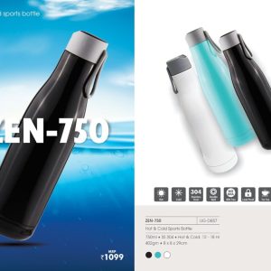 ZEN - 750ml Hot & Cold Sports Bottle - Image 6