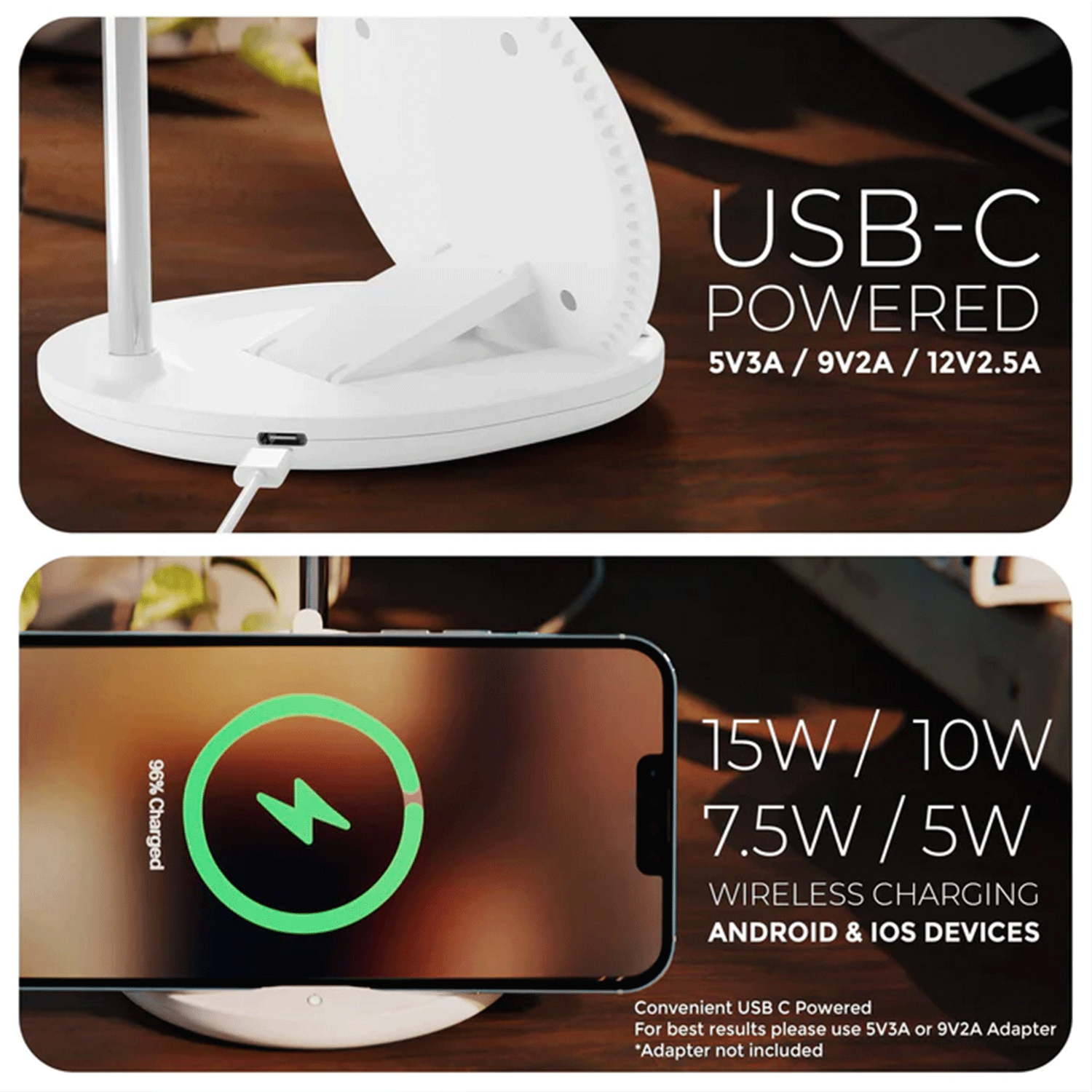 Aerocharge 2-in-1 Fan & Fast Wireless Mobile Charger - Image 4