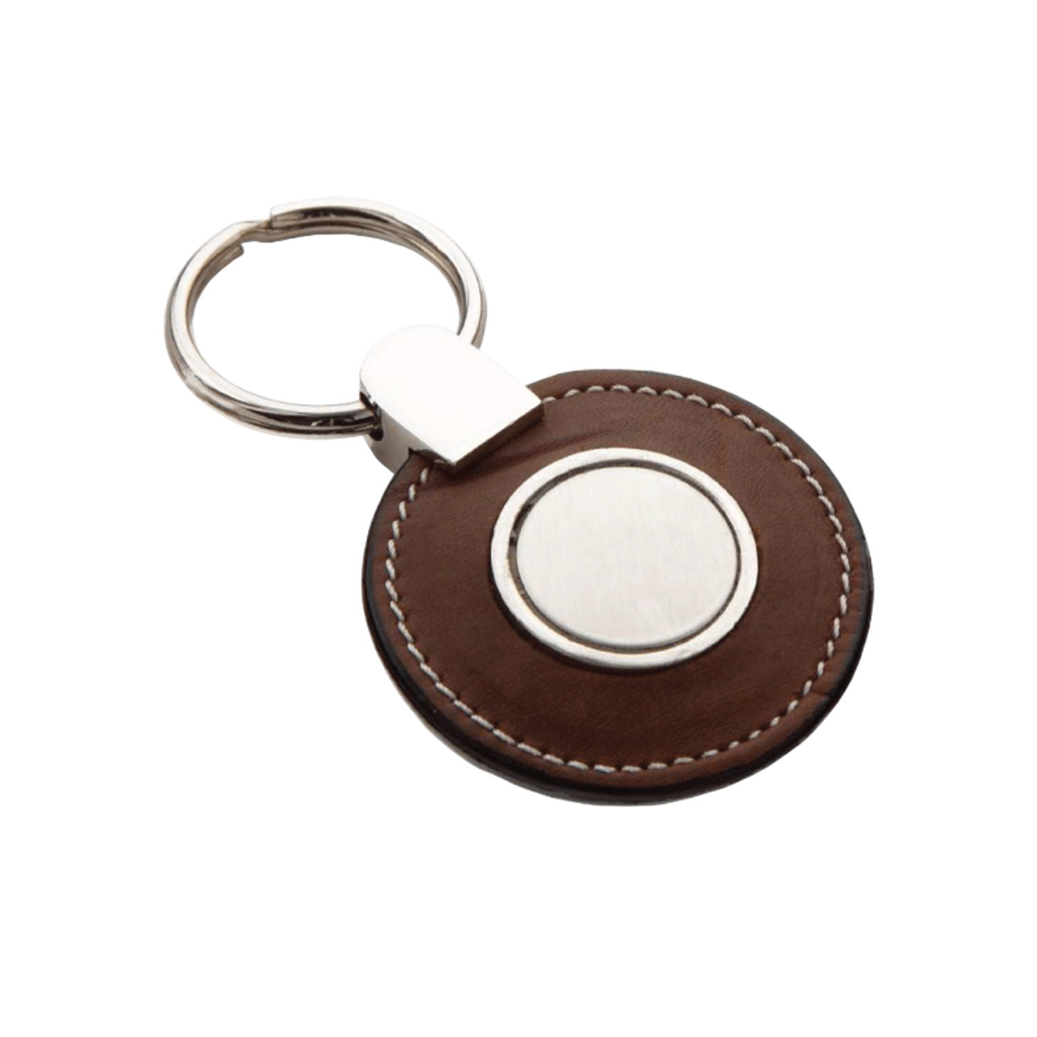 Zinc Keychain with Leather LS-203