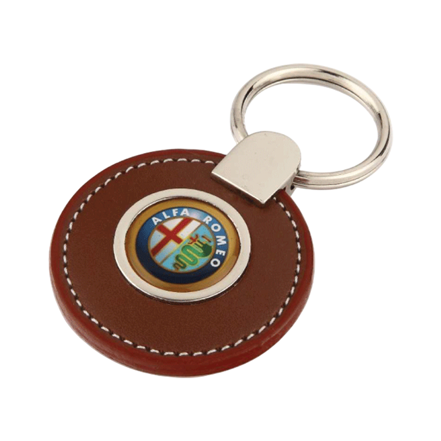 Zinc Keychain with Leather LS-203 - Image 2