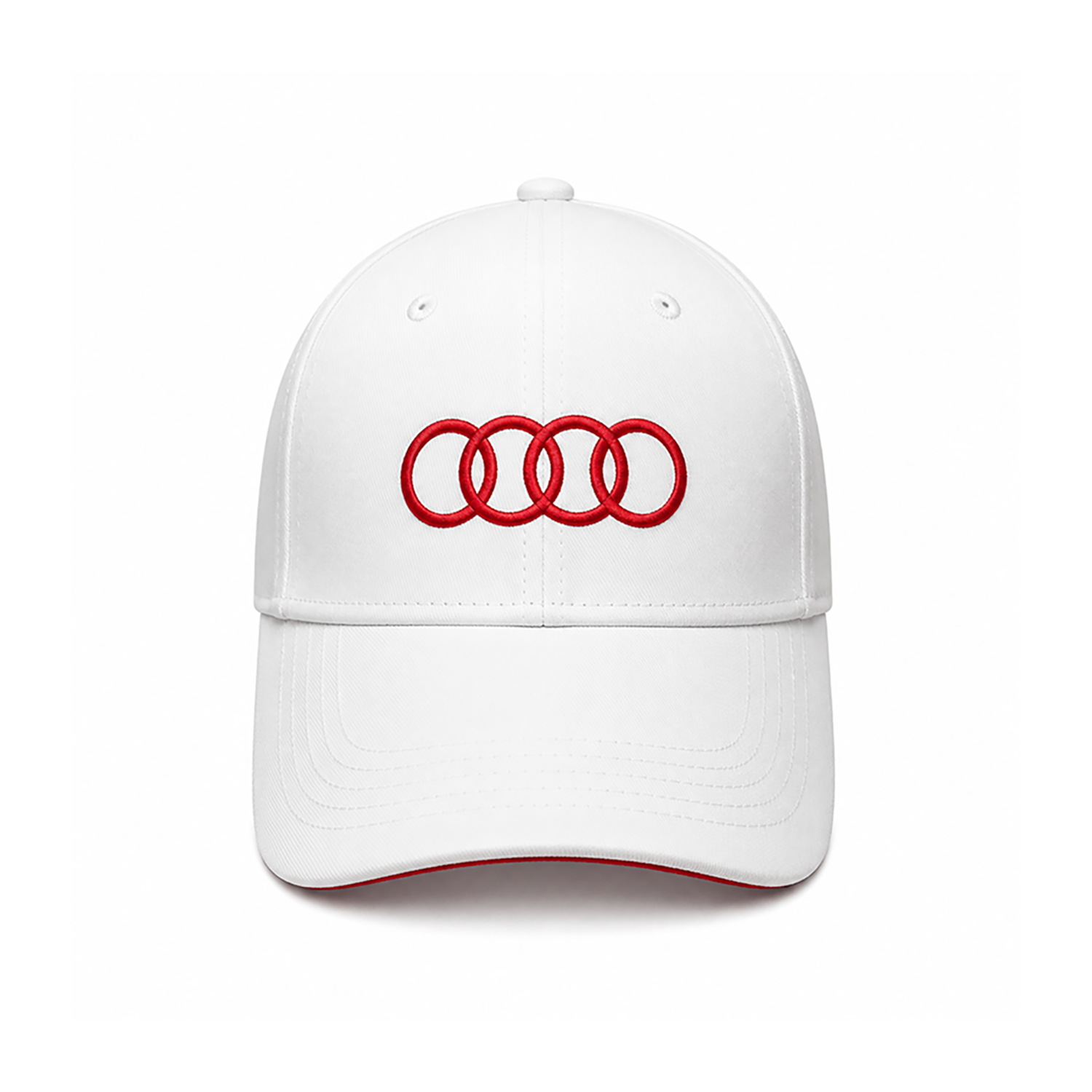 Premium Cap with Sandwich Front Flap AD_white - Image 2